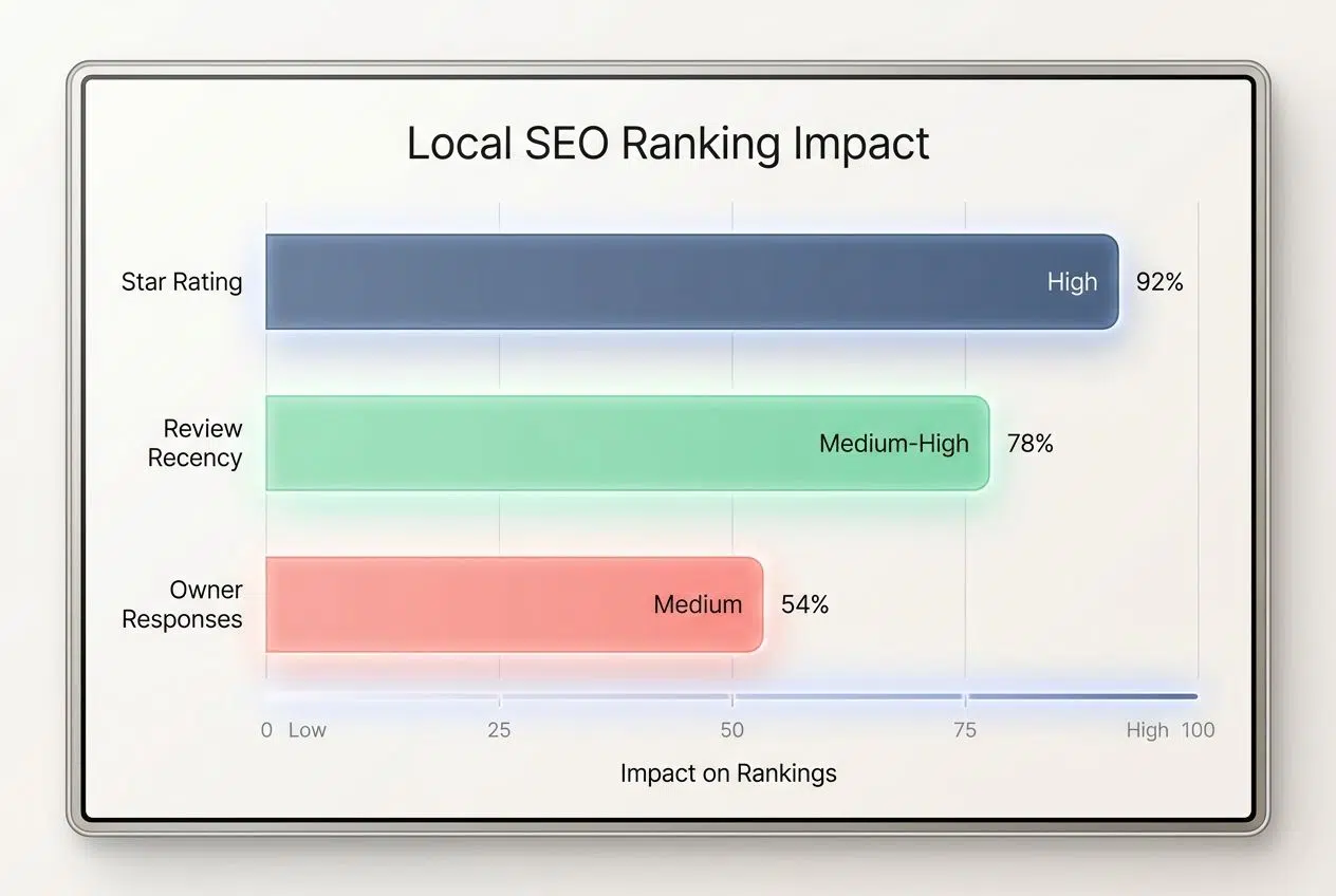 The role of online reputation in local rankings