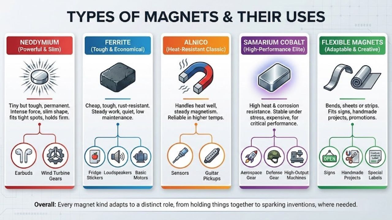 Types of magnets and how they are used