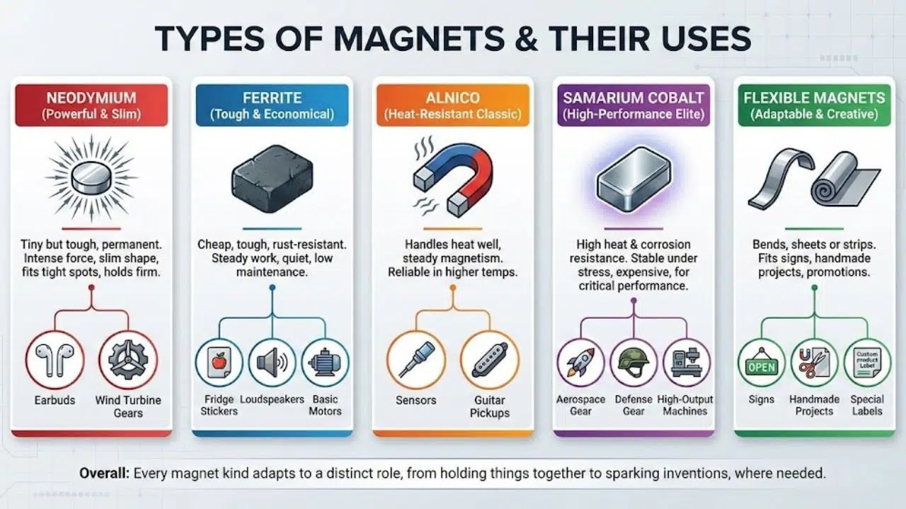 Types of magnets and how they are used