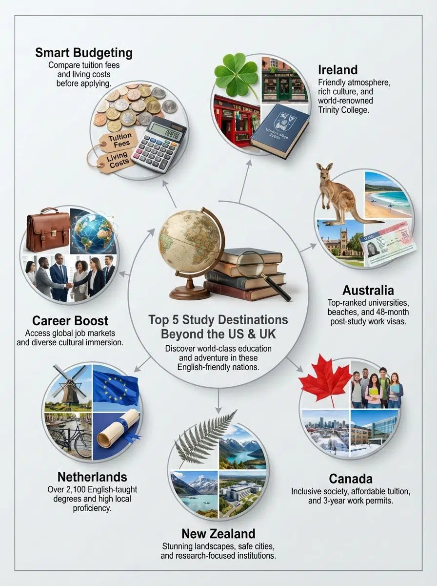 best countries for English-speaking students outside of the US and UK
