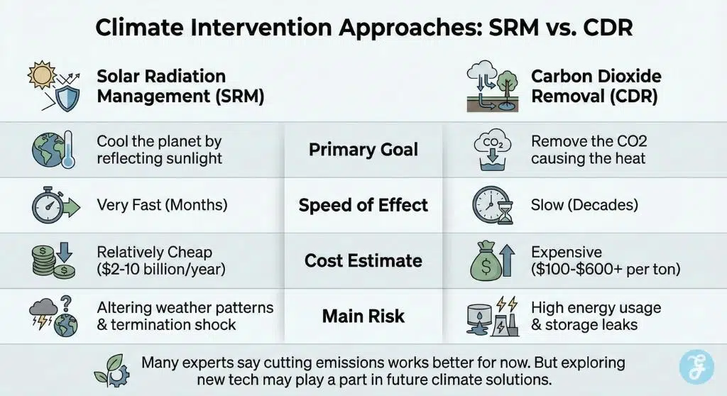 climate intervention approaches