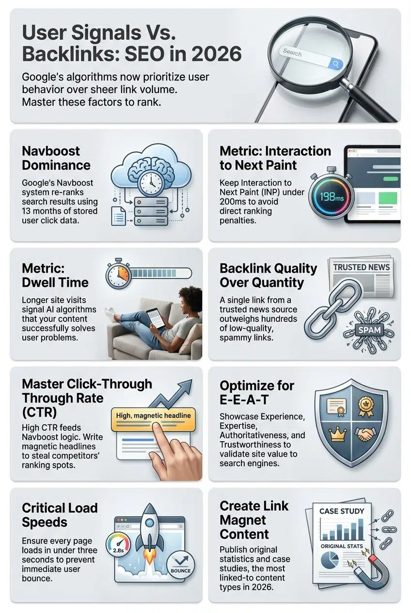 user signals vs backlinks seo strategy