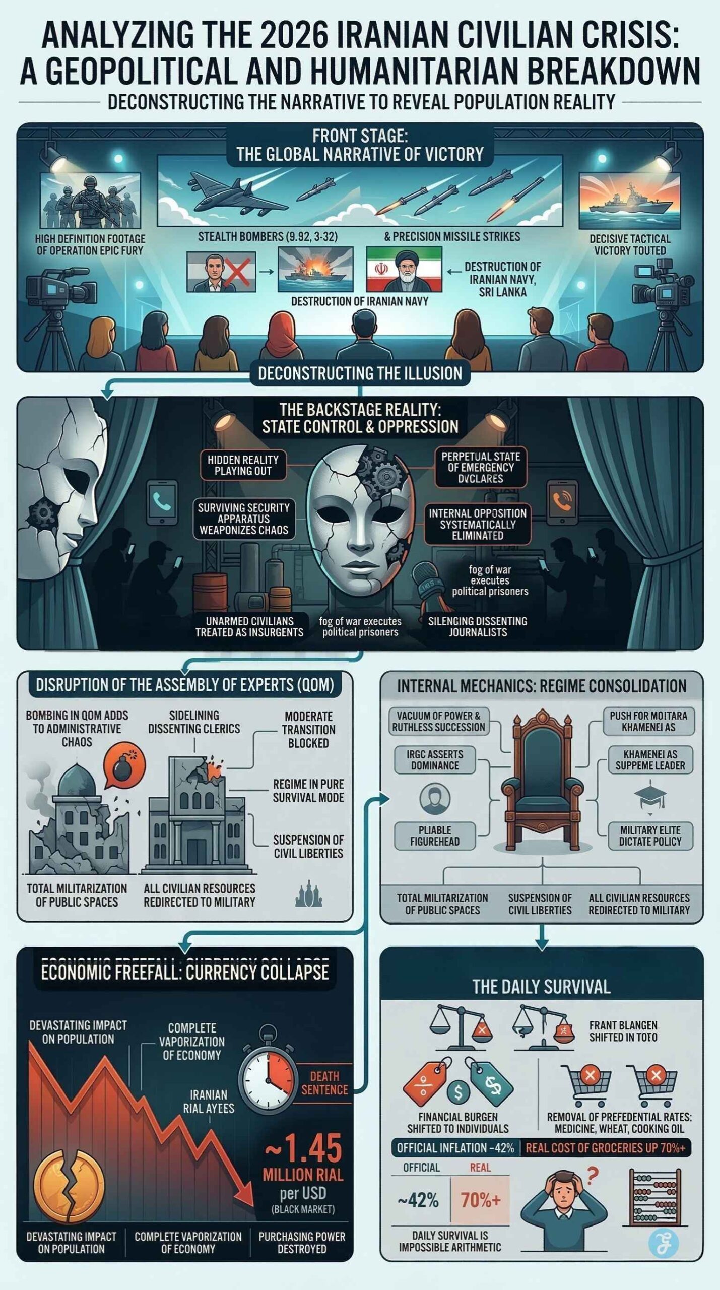 Analyzing the 2026 Iranian civilian crisis