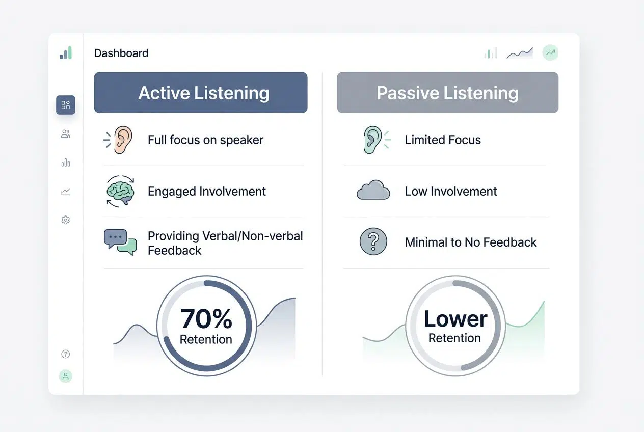 Comparing Active and Passive Listening