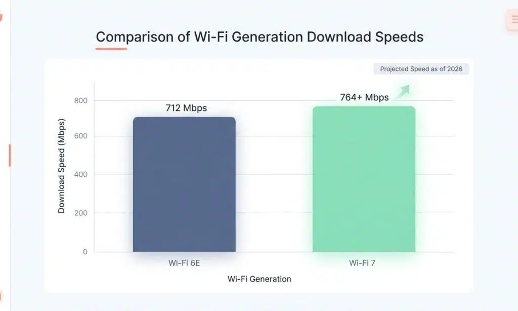 Comparison of Wi-Fi Generation Download speeds