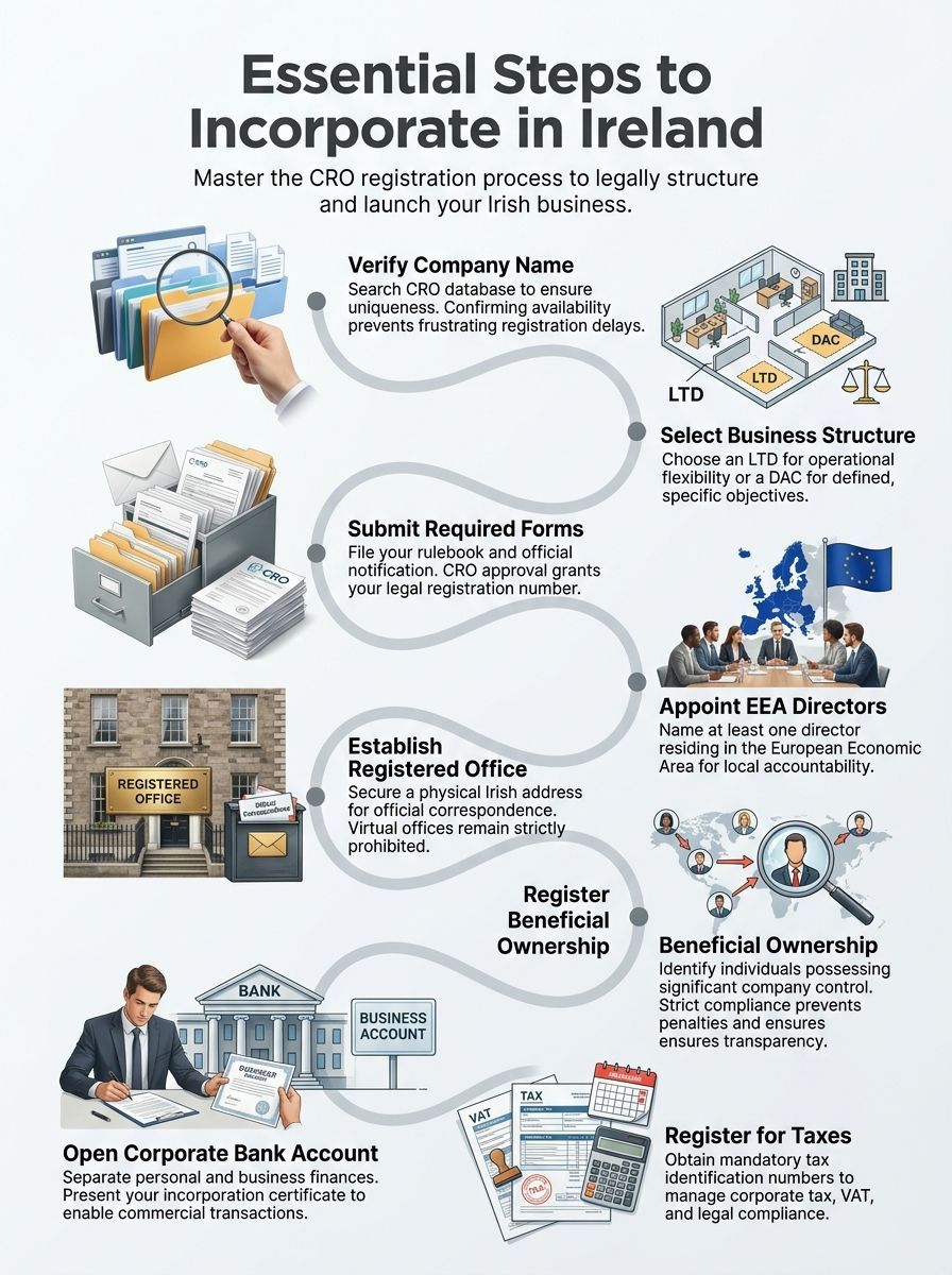 Essential Steps to Incorporate in Ireland