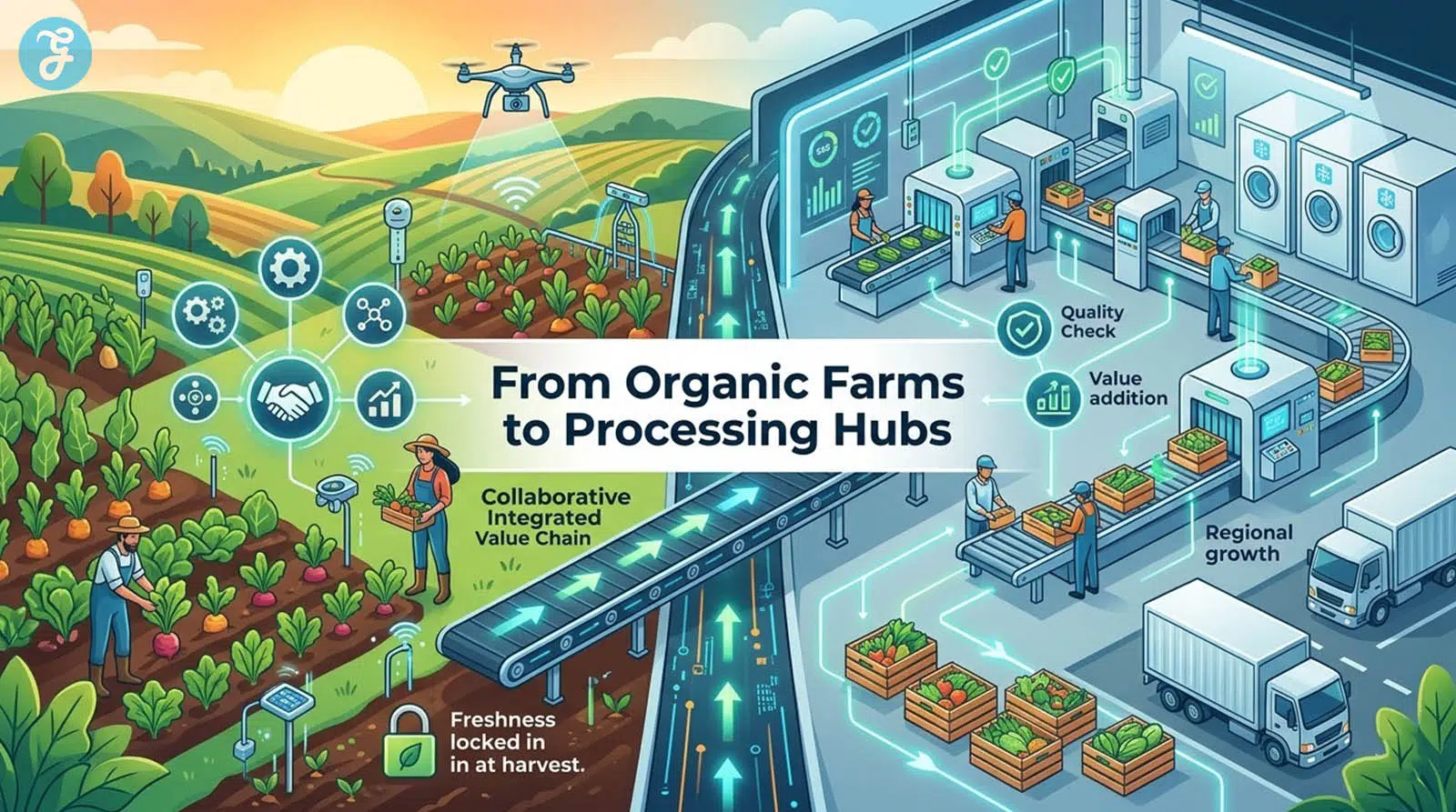From Organic Farms to Processing Hubs