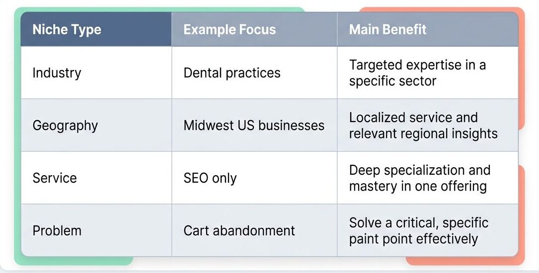 How to Select the Right Niche and How To Niche Down Your Agency