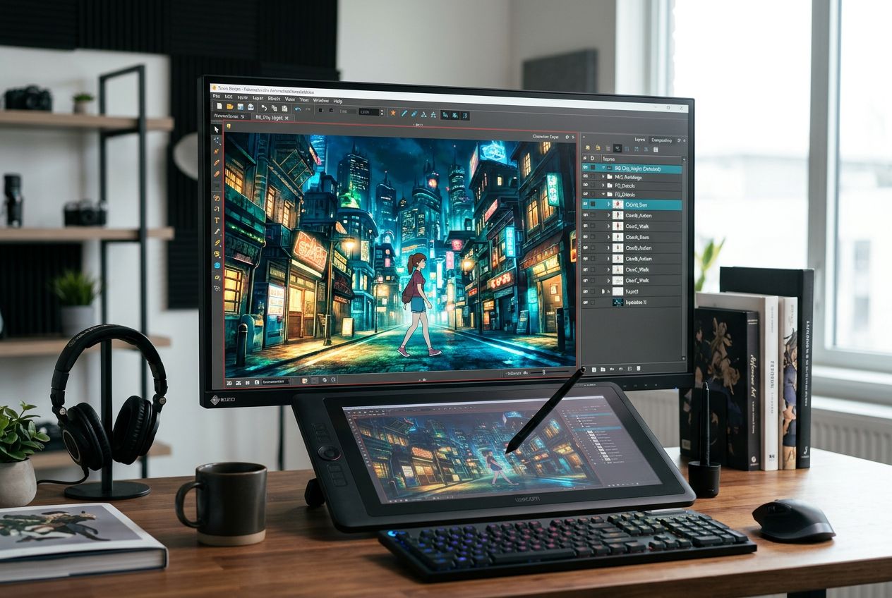 Innovative animation techniques in anime movies by Makoto Shinkai