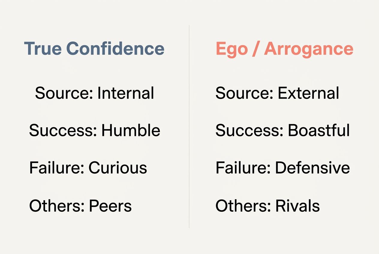 Key Differences Confidence vs Ego