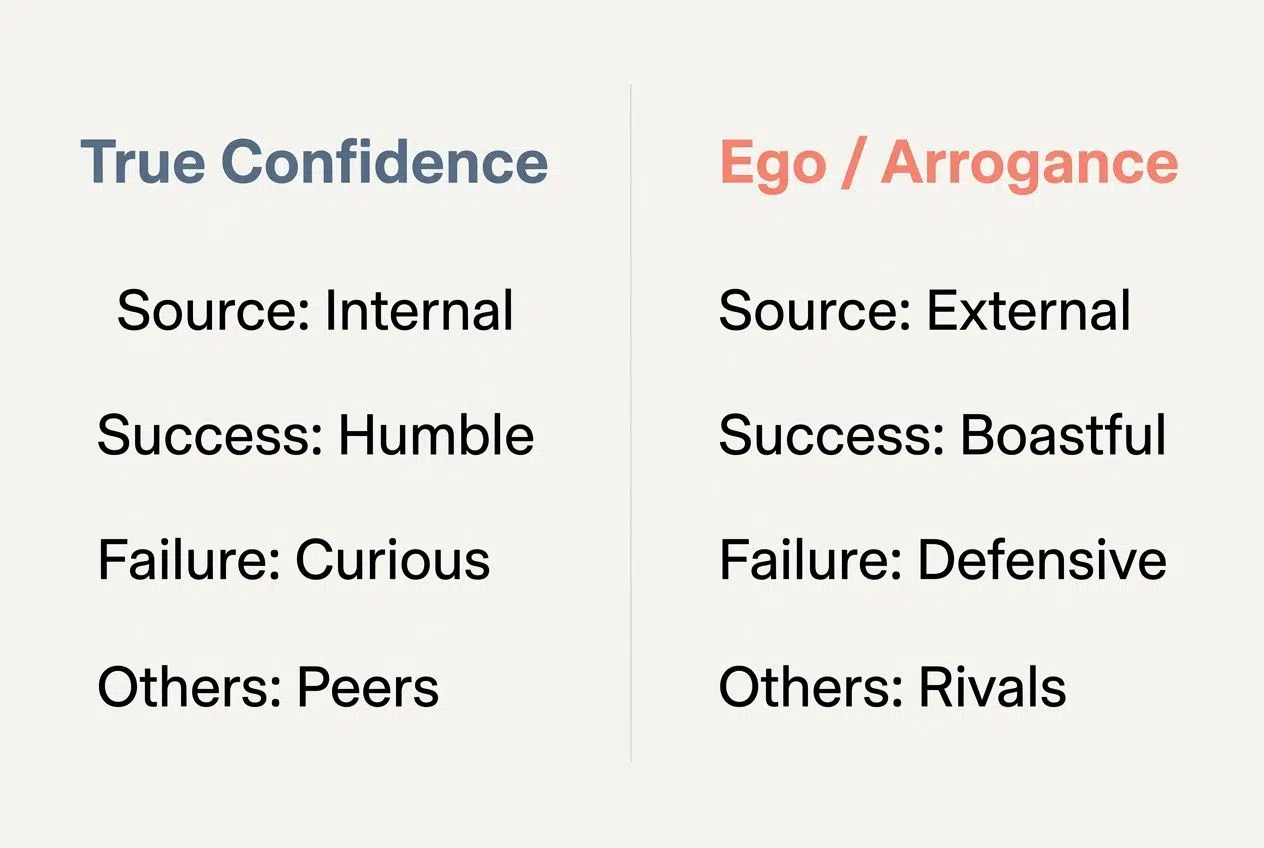 Key Differences Confidence vs Ego