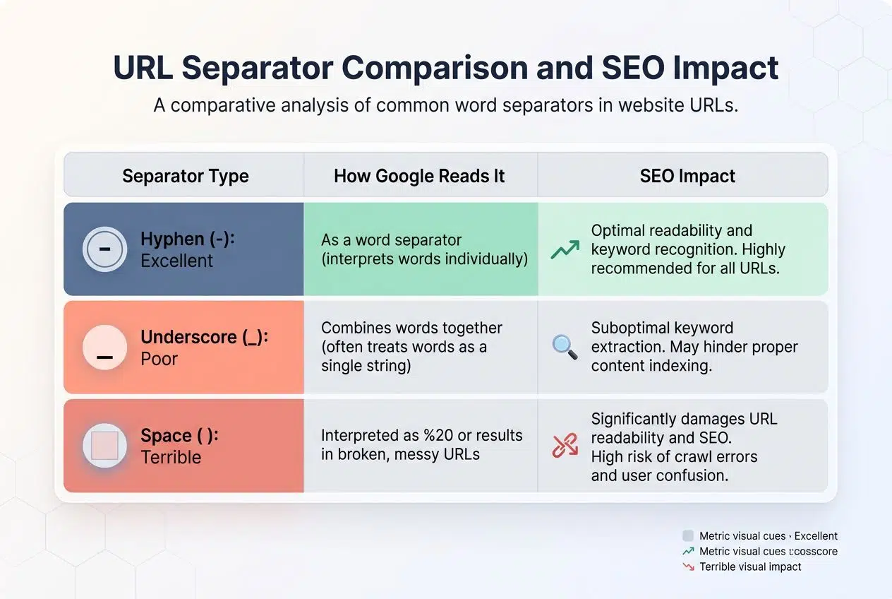 Proper use of hyphens to separate words
