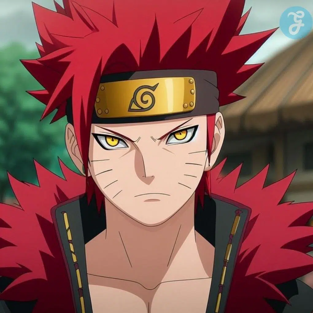 Red-haired Naruto Uzumaki fan art