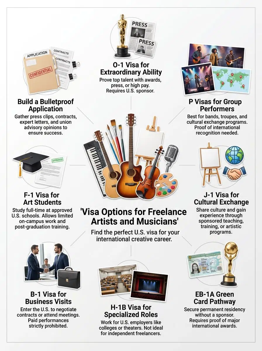 Understanding Visa Options for Freelance Artists and Musicians