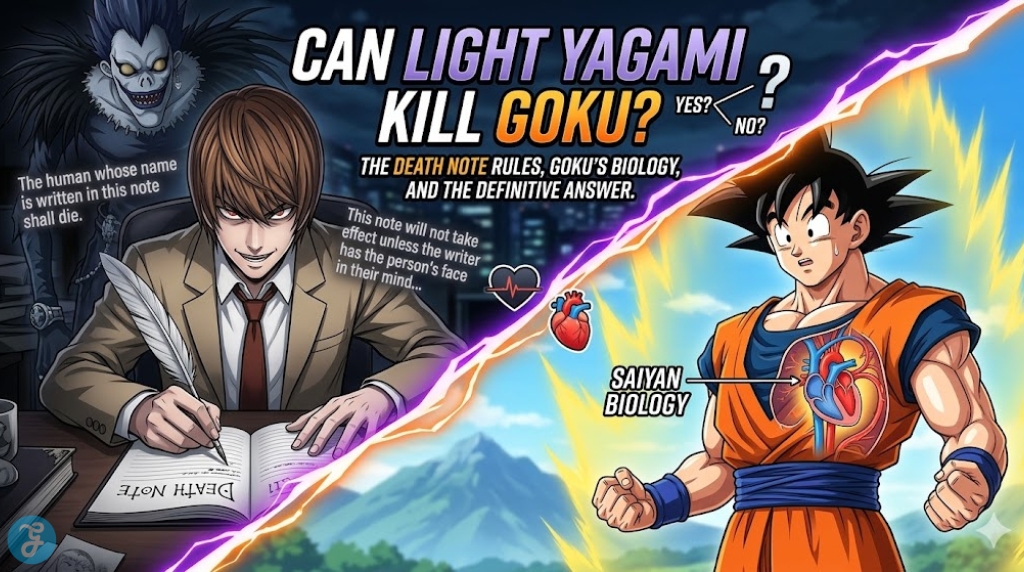 Can light yagami kill goku analysis