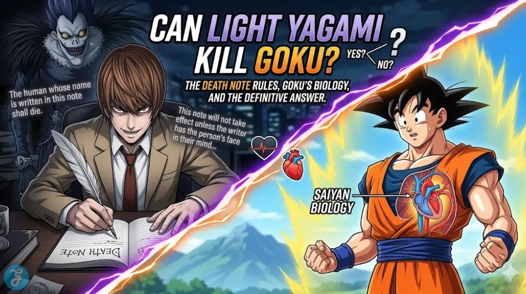 Can light yagami kill goku analysis