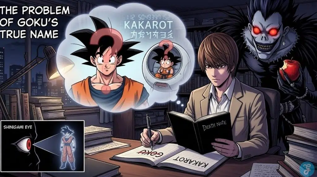 Infographic: The "Goku vs. Kakarot" naming dilemma for Light.