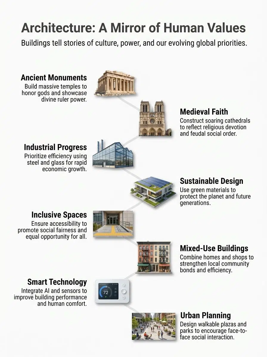 Architecture as a Reflection of Society- A mirror of human virtue