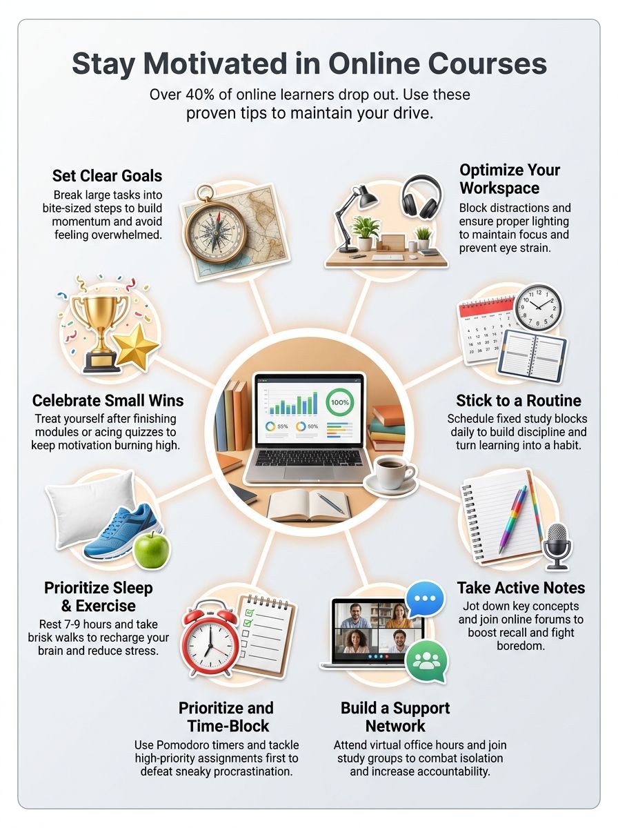 Create a Dedicated Study Environment-how to stay motivated in online course