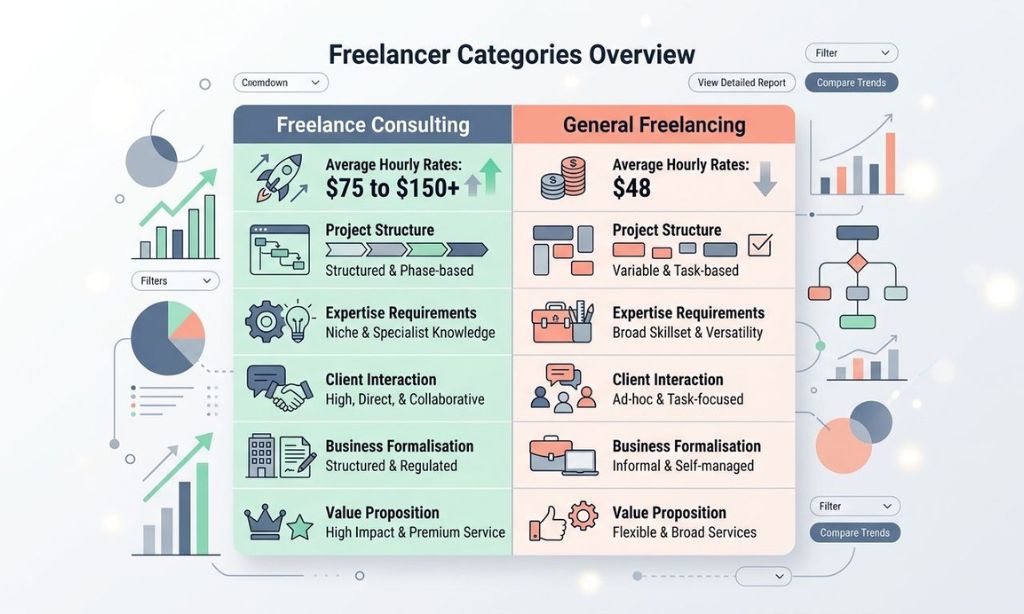Differences Between Freelance Consulting and General Freelancing