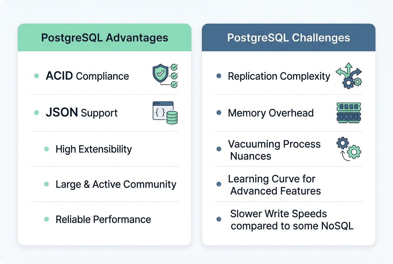 Discuss PostgreSQL Advantages and Challenges: Best Modern Web Applications Databases