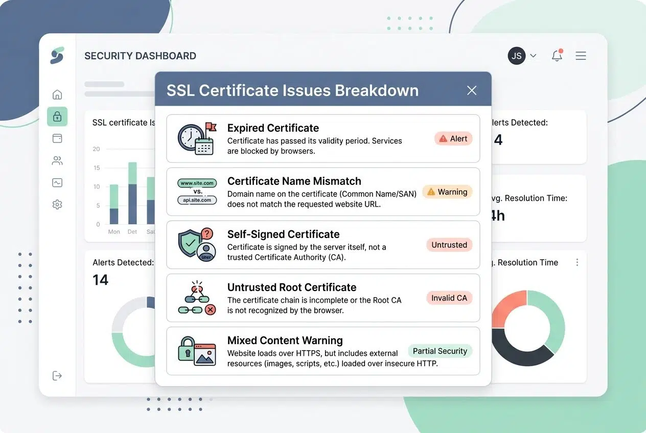 Fixing SSL Certificate Errors-common types