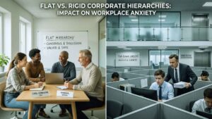 Flat Corporate Hierarchies Lower Workplace Anxiety