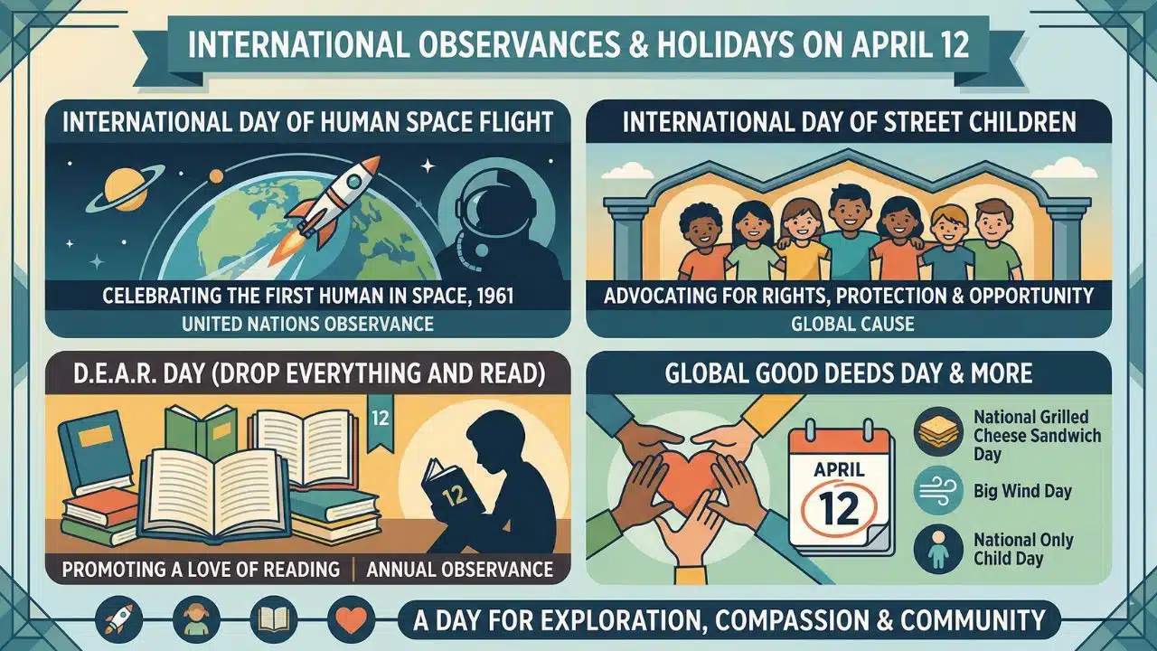 International Observances & Holidays on April 12