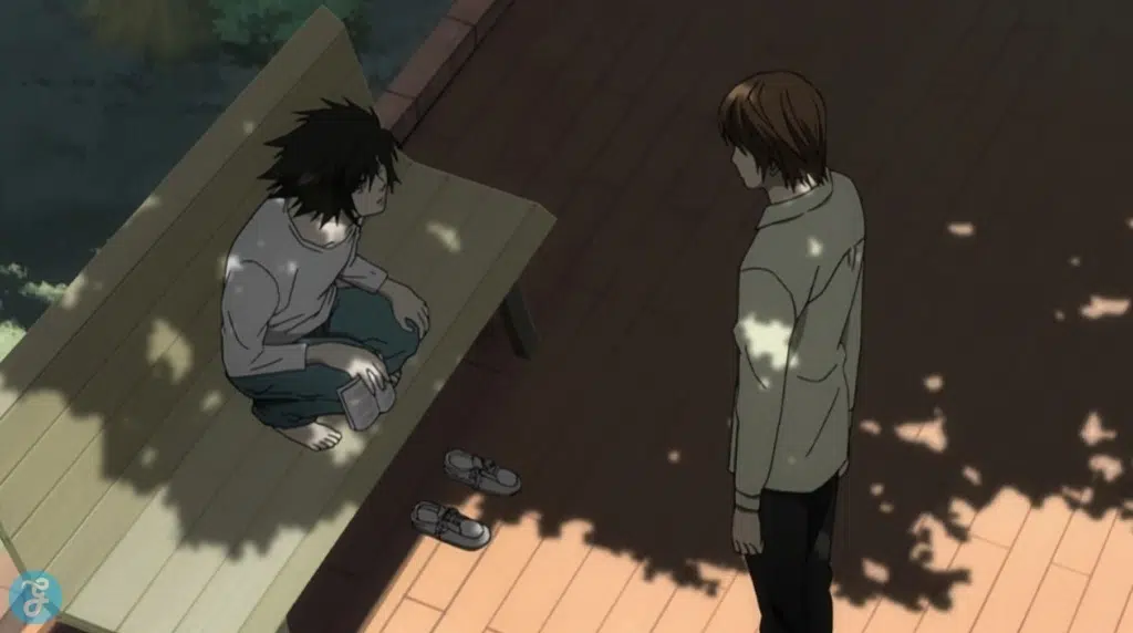 L and Light talking