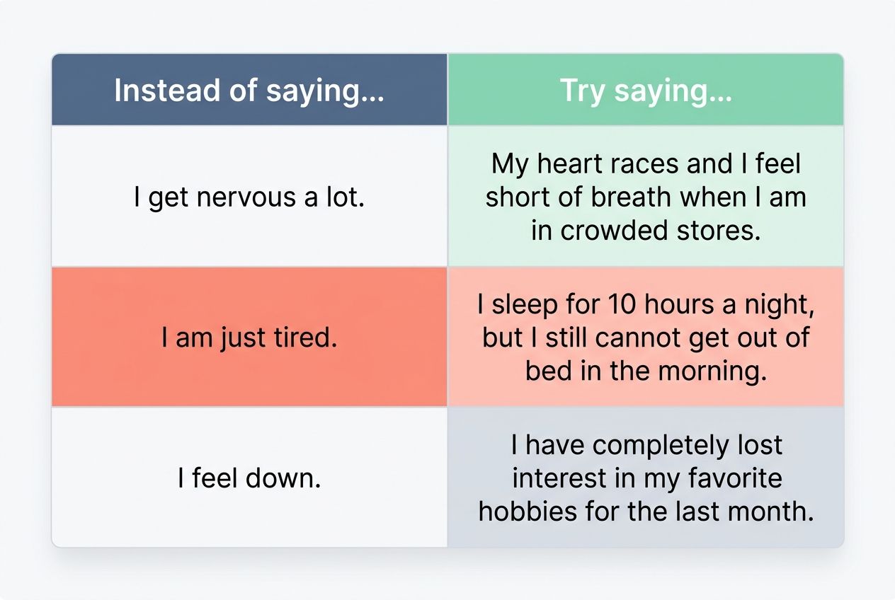Mental Health discussion use clear language