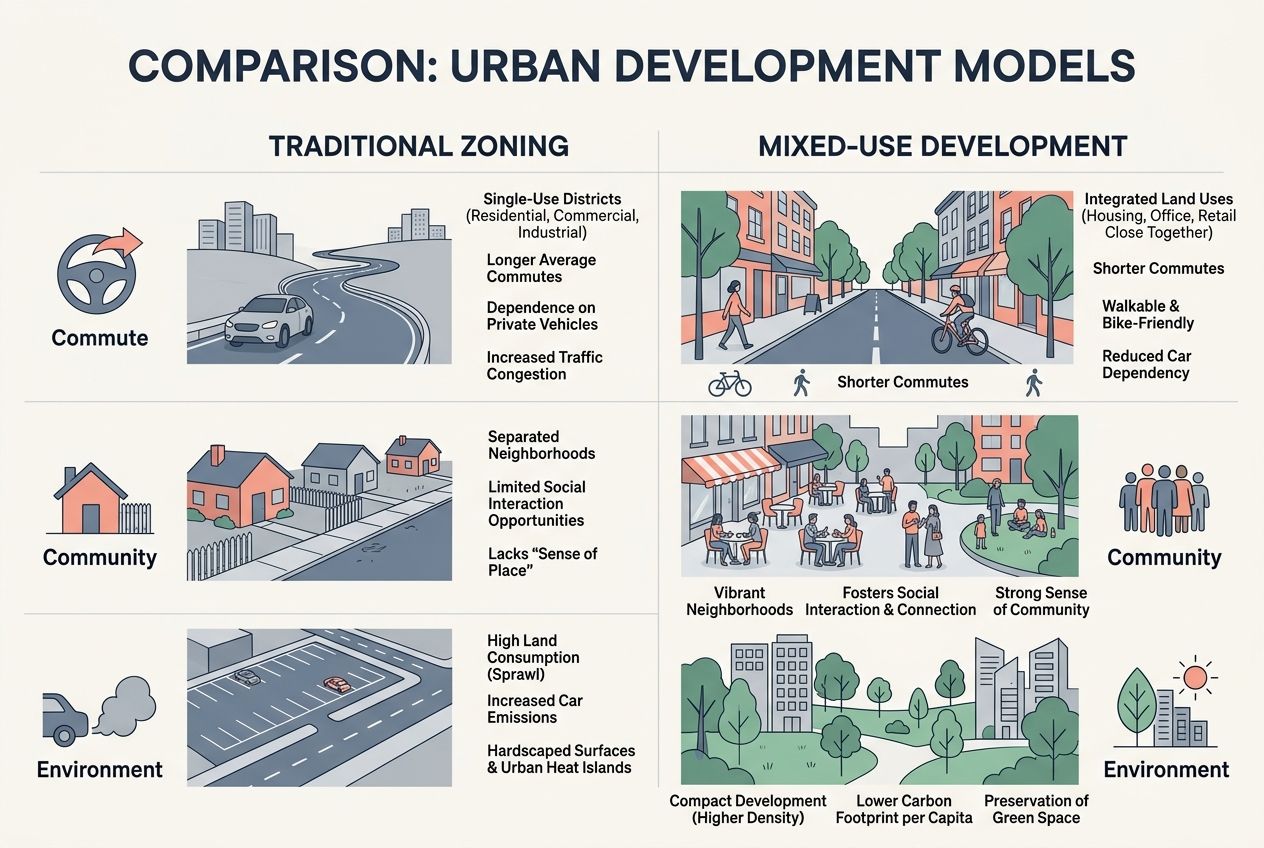 Mixed-use buildings for efficiency and community- architecture as a reflection of society