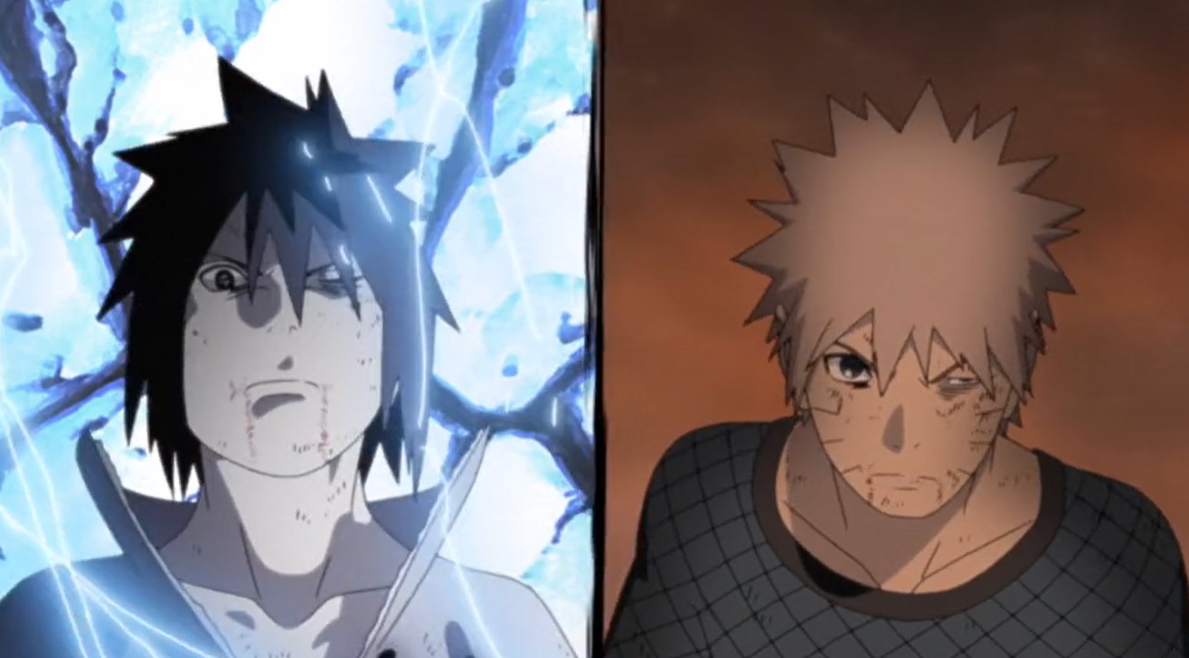 Naruto Uzumaki And Sasuke Uchiha final showdown