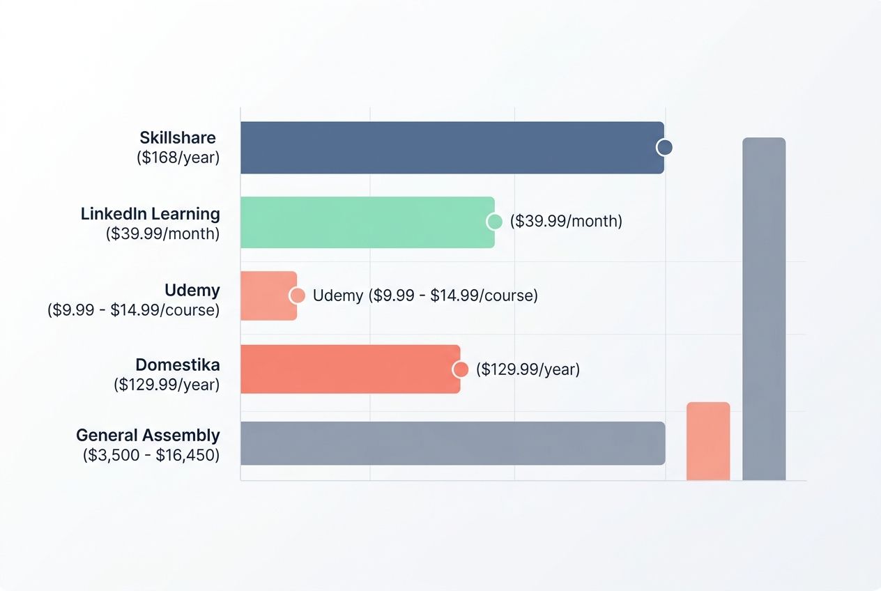 Online Creative Skills Learning Platform platform pricing comparison