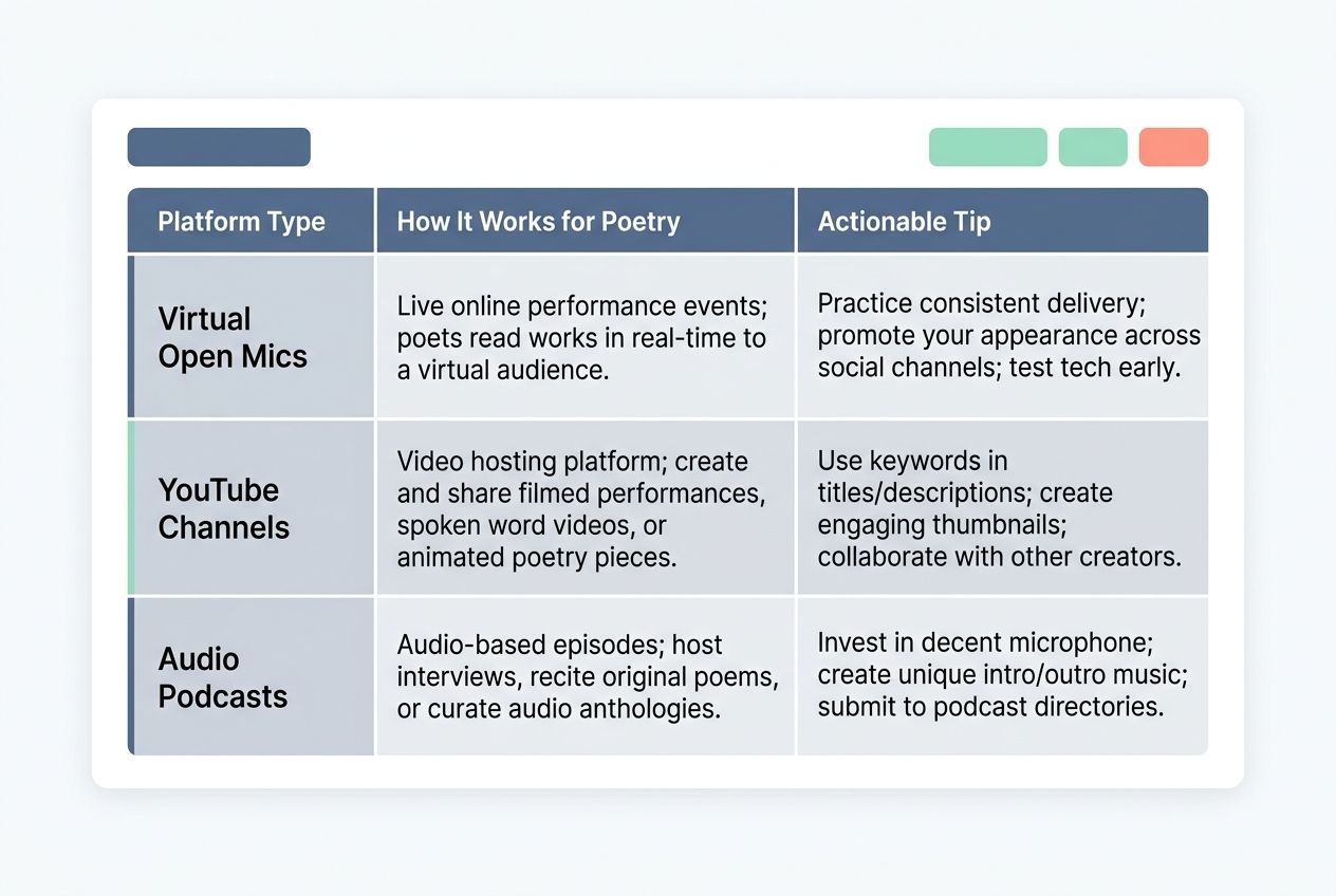 Performance and Spoken Word in poetry in Digital age