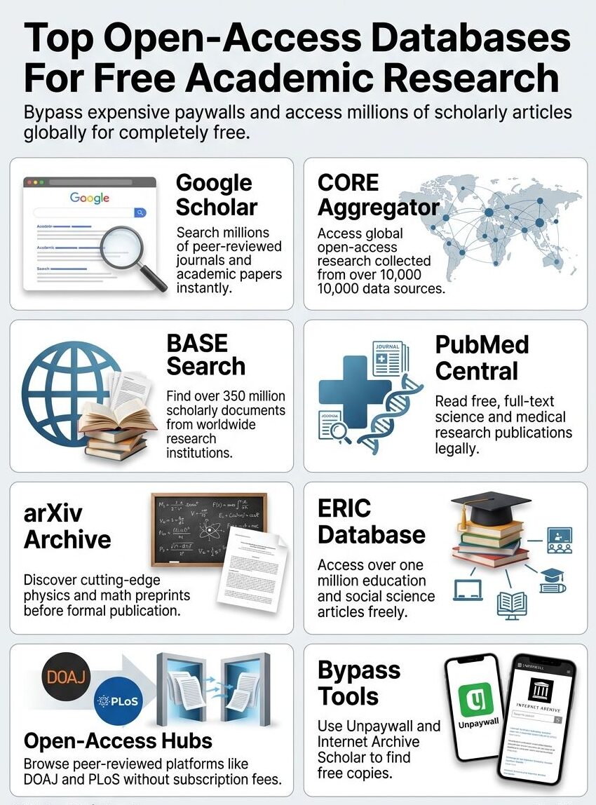 The Best Open-Access Academic Databases For Free Research Across All Disciplines