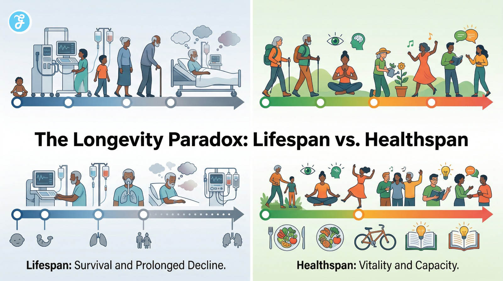 The Longevity Paradox Lifespan vs. Healthspan