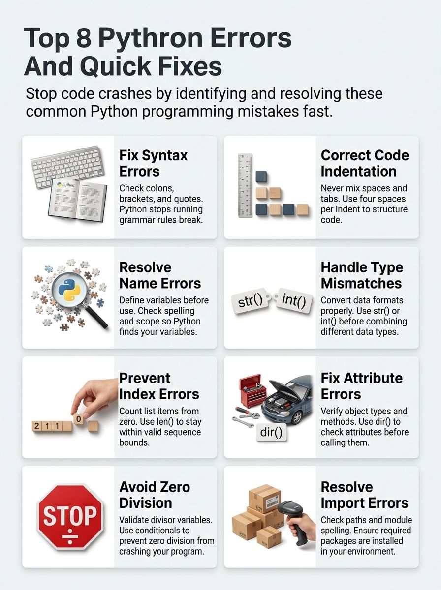 Top 10 Common Python Errors And How To Fix Them Syntax Errors