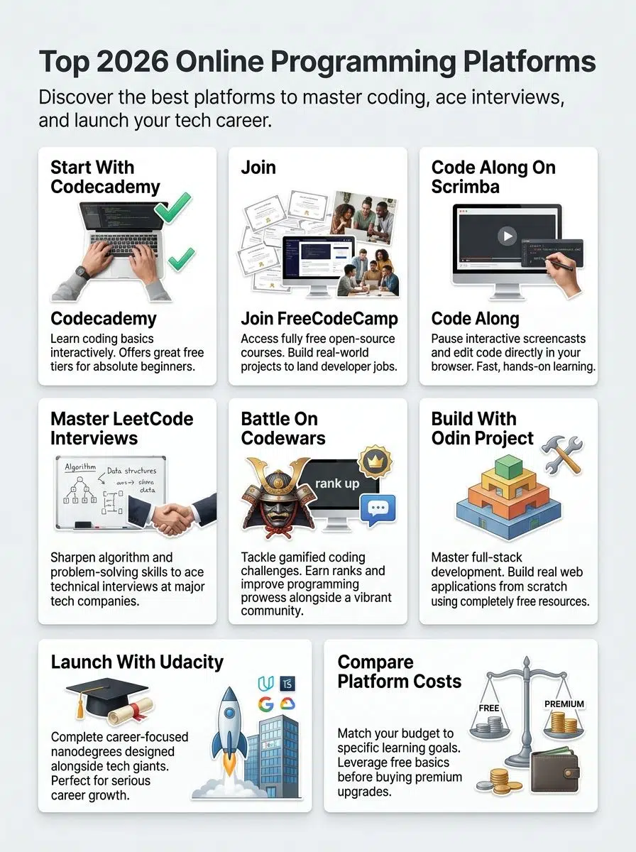 Top Beginner Platforms for Learning Programming- top online coding platforms