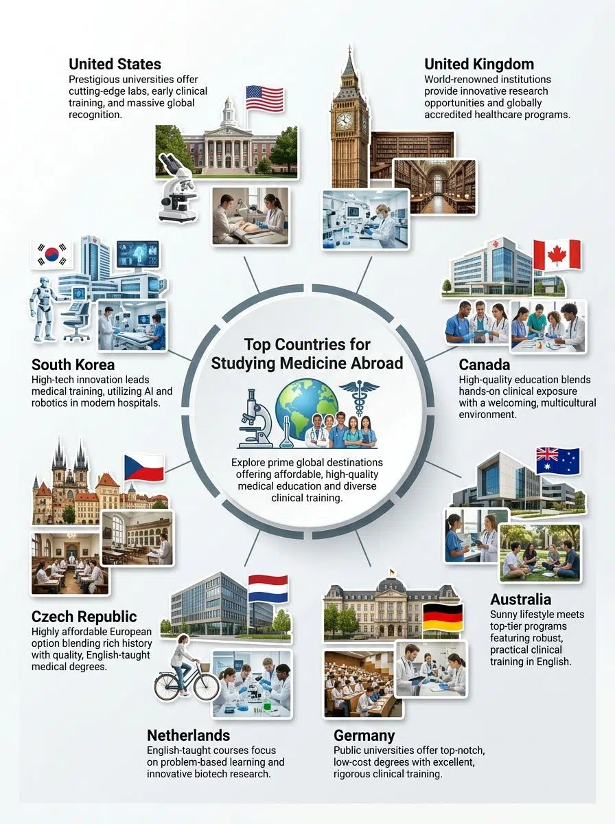 Top best Countries for Studying Medicine Abroad