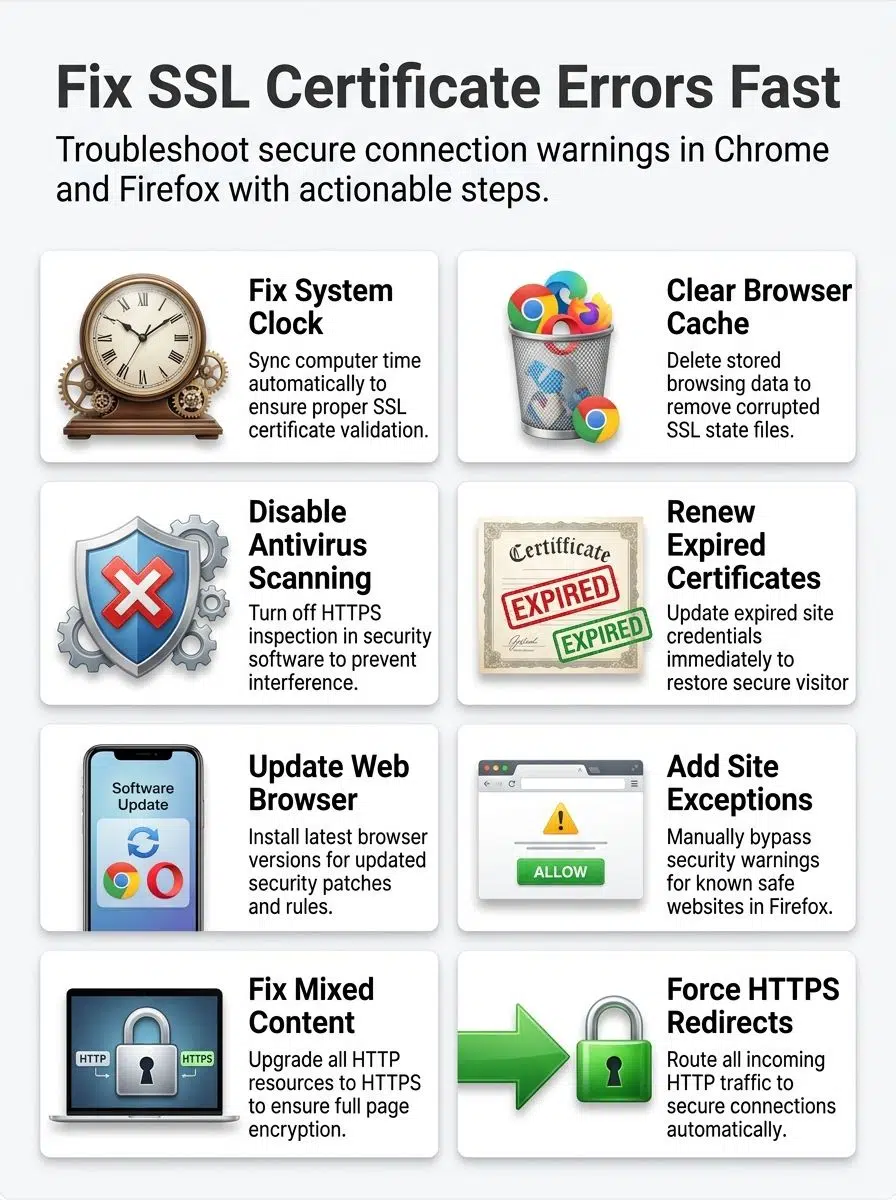 Understanding and Fixing SSL Certificate Errors In Chrome And Firefox
