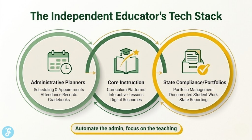 Essential software tech stack for homeschooling families.