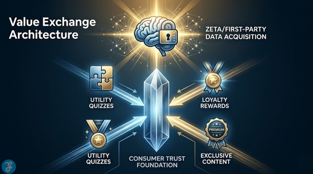 Infographic visualization comparing the rocky, expensive, and algorithm-dependent Rented Audience path against the stable, trust-built, high-valuation Owned Audience fortress.