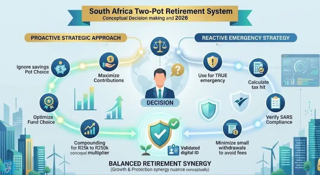 South Africa Two-Pot Retirement Strategy Framework Infographic