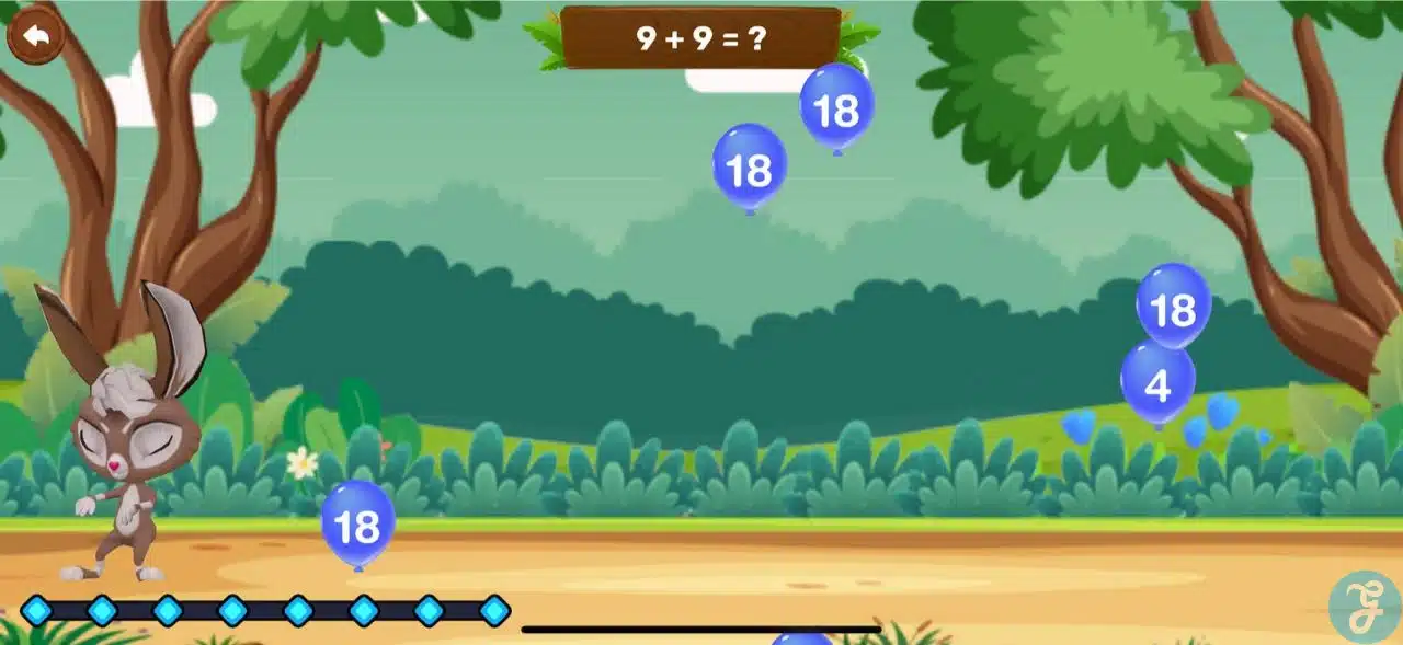 Addition of 9+9 on 123 Magic Number Fun