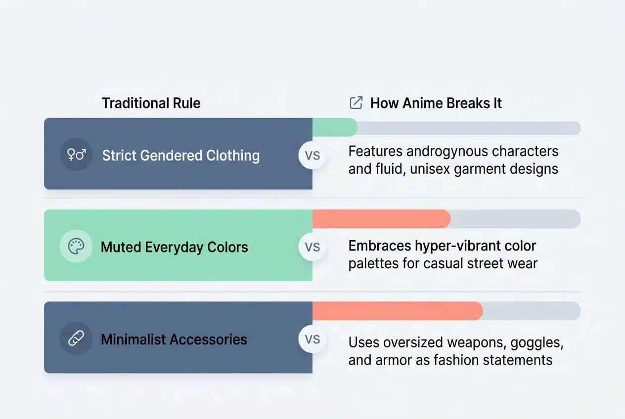 Anime’s bold approach to breaking fashion norms