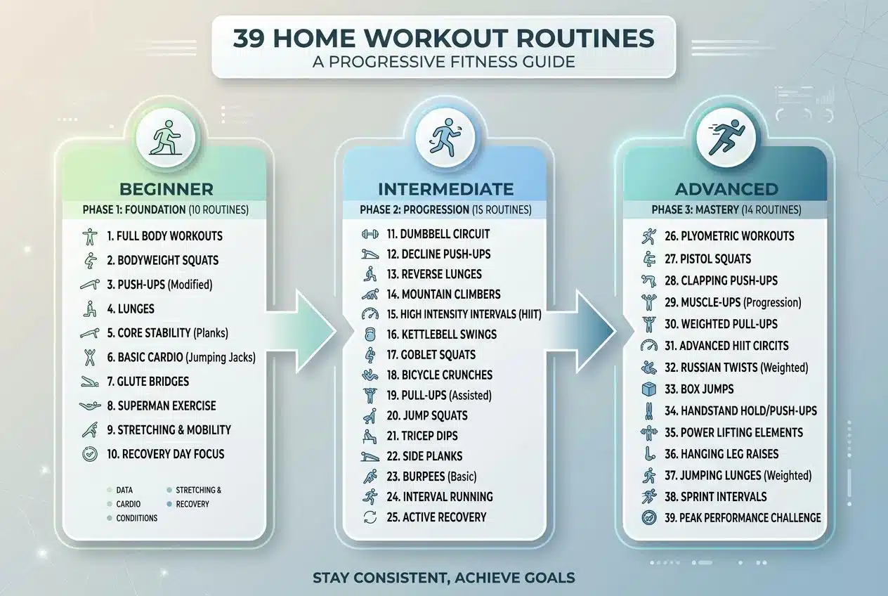 Best Home Workouts by Fitness Level