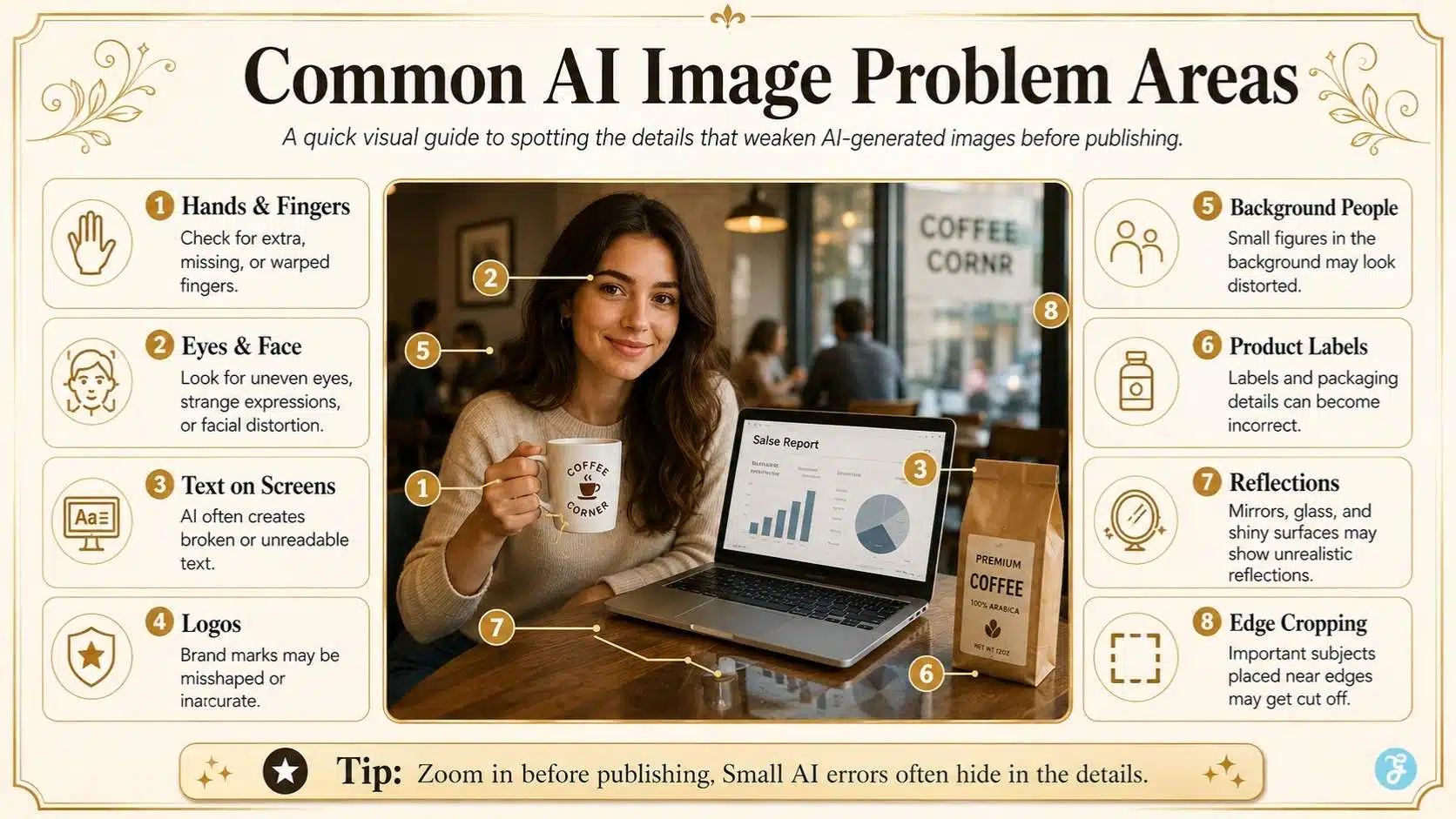 Common AI image problem areas to check before publishing