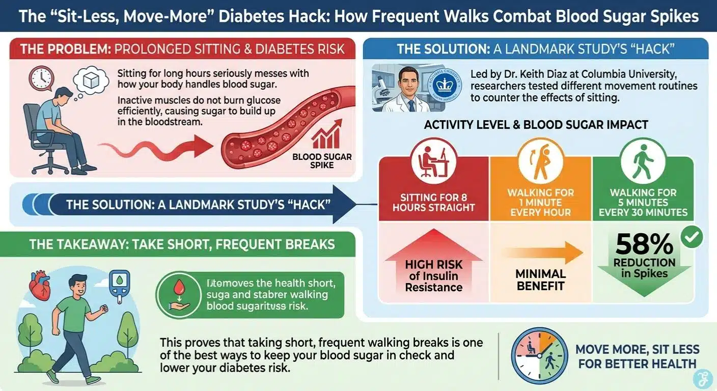 Higher likelihood of diabetes- Health risks of sitting all day