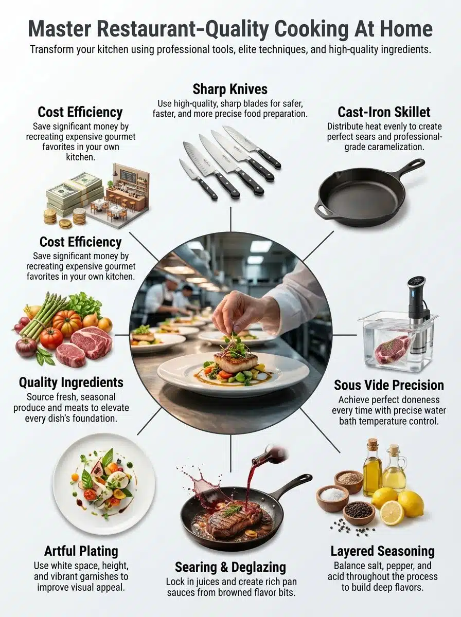 How To Cook Restaurant Quality Meals At Home- Essential Cooking Tools for Home Chefs