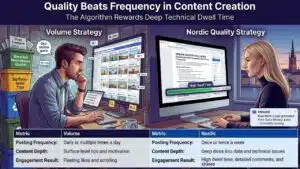 Quality Beats Frequency in Content Creation